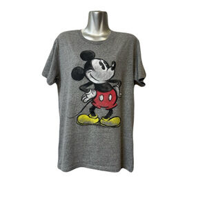 Classic Mickey Mouse Disney Gray Tee Shirt